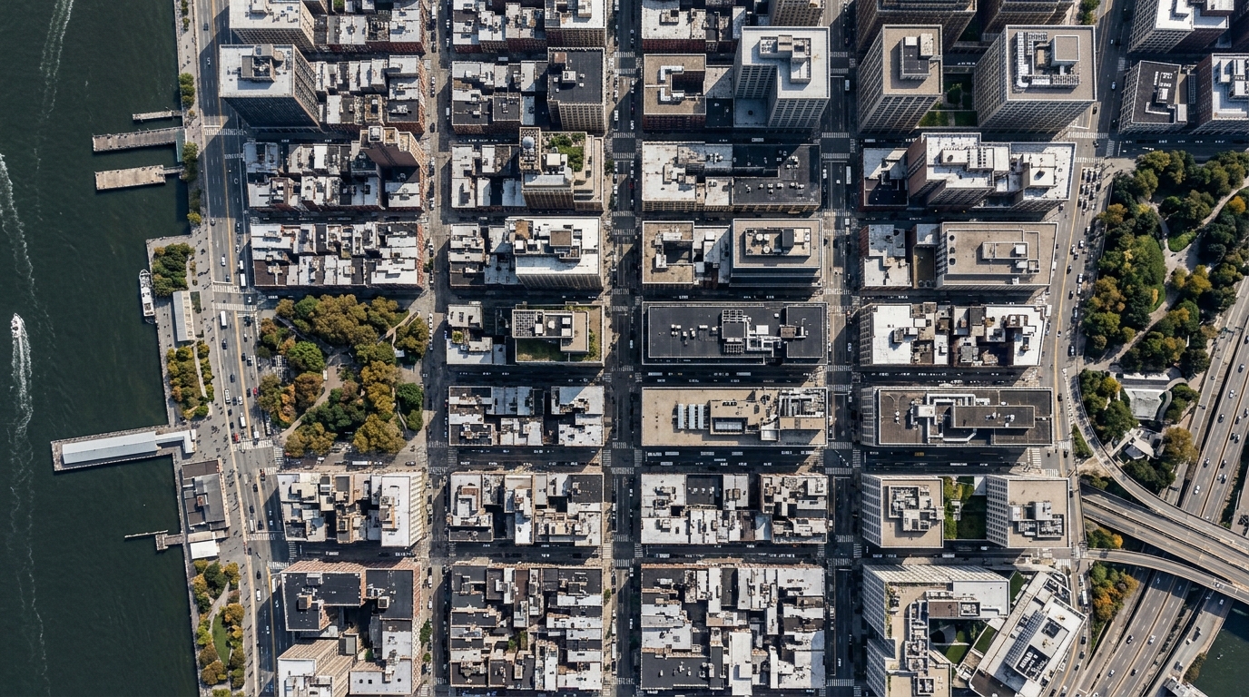 Detail map texture representing New York TriBeCa office area