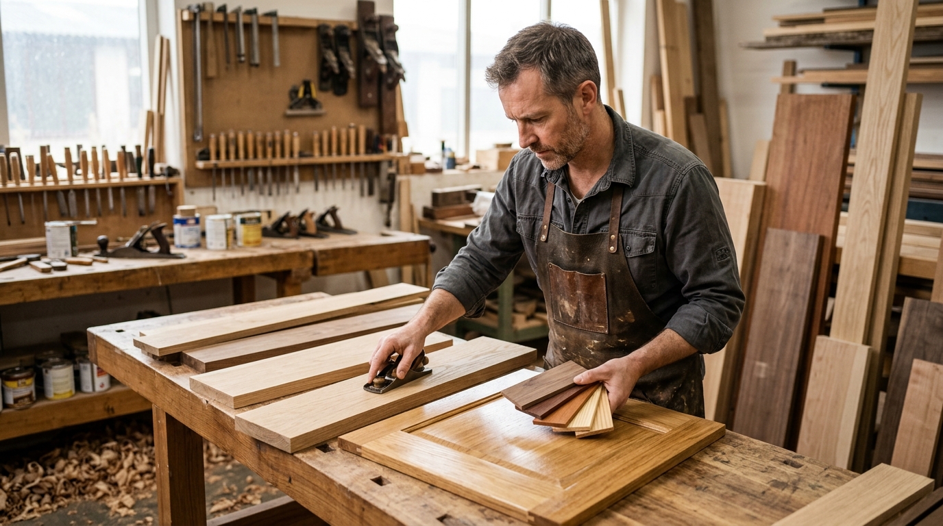 Marcus Sterling, Master Finisher and timber matching coordinator